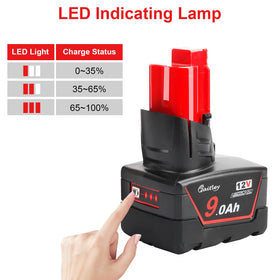 Waitley 12V 9Ah battery side view, compact replacement option.