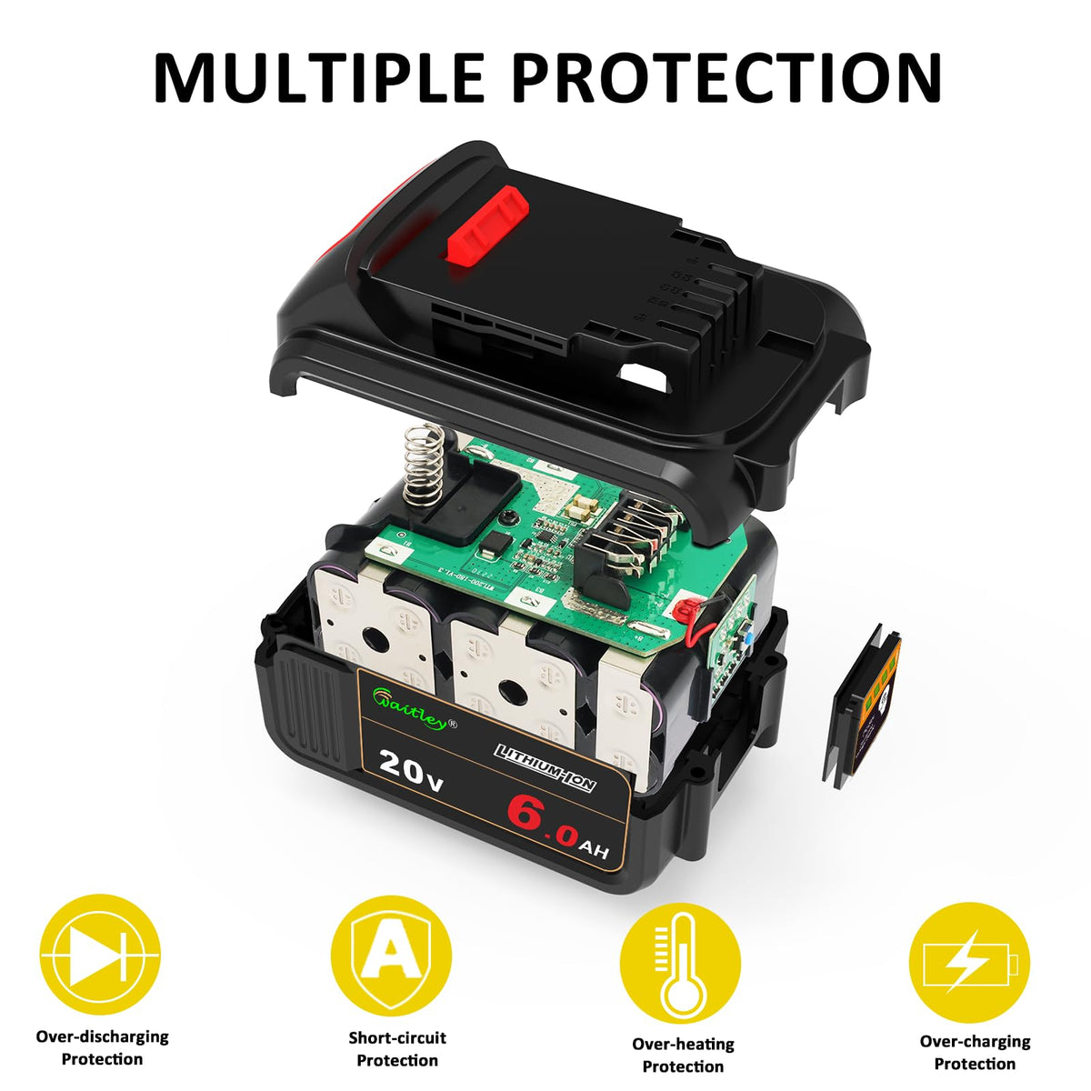 Waitley four-pack includes dust caps to protect contacts during work.