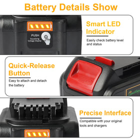 Waitley battery with LED power indicator showing charge status.