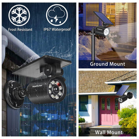WaitScher solar motion light with 360° rotatable coverage for wide area lighting
