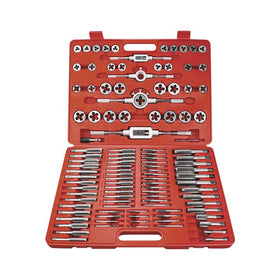 WAKUKA 110-piece tap and die set storage case keeps components organized for quick repairs.