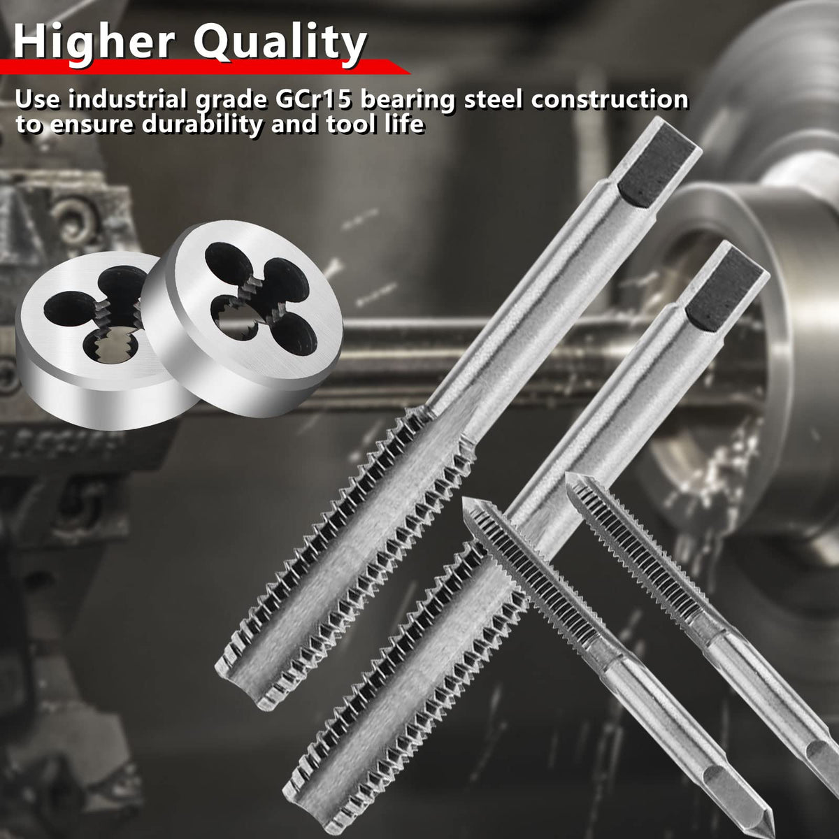WAKUKA T-bar tap wrench offers solid leverage for precise thread cutting.