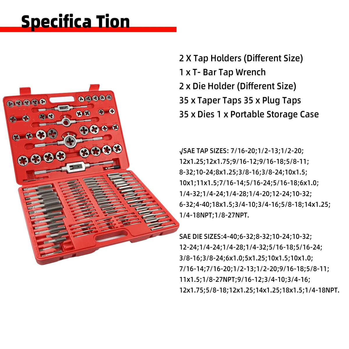 WAKUKA tap holders in multiple sizes enable on-demand threading tasks.