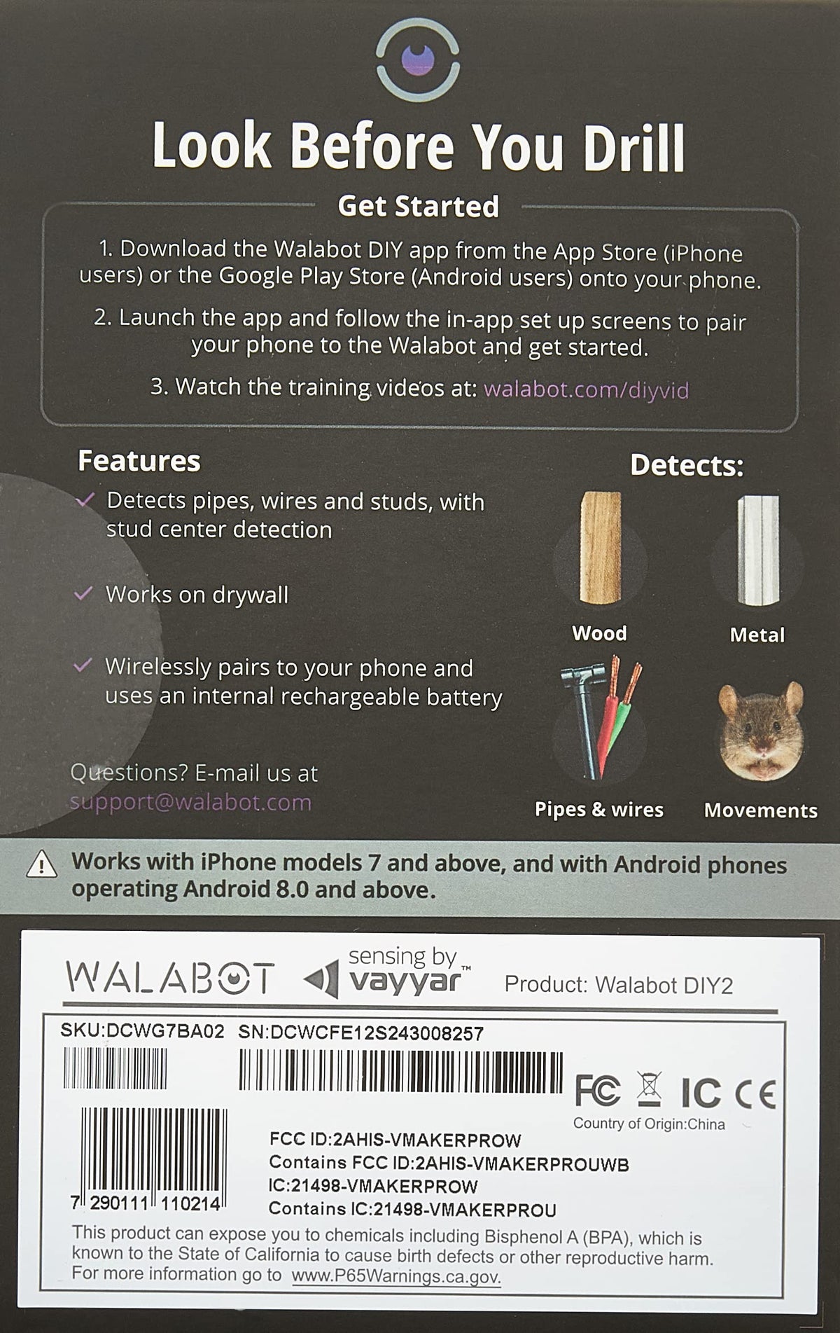 Walabot DIY 2 detects pest movement inside walls for safer inspections.