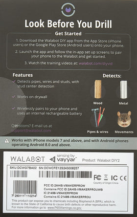 Walabot DIY 2 detects pest movement inside walls for safer inspections.