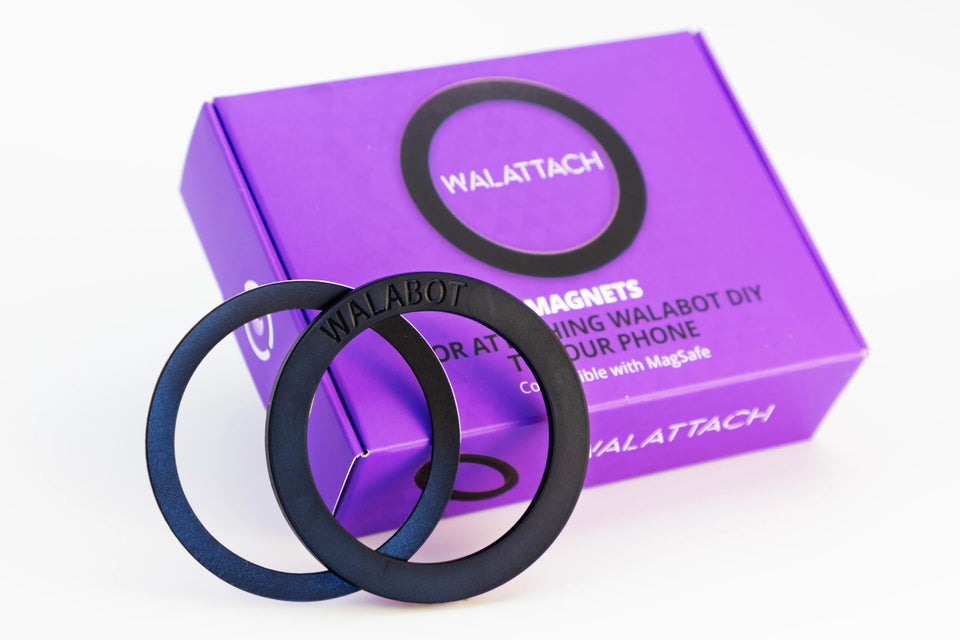 Walattach MagSafe connector rings link Walabot DIY for secure, hands-free wall scanning.