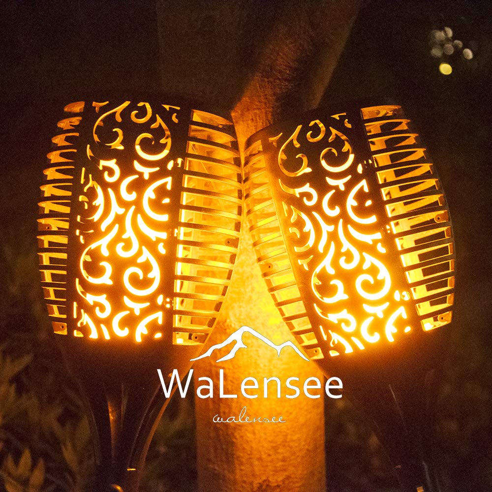 Walensee solar torch 43in flame extension for adjustable patio height lighting