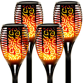 Walensee solar torch 43in flame setup for garden path illumination at night