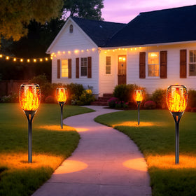 Walensee solar torch 96 LEDs glow for bright dusk ambience
