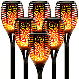 Walensee solar torch with 43-inch flame lights pathways gently