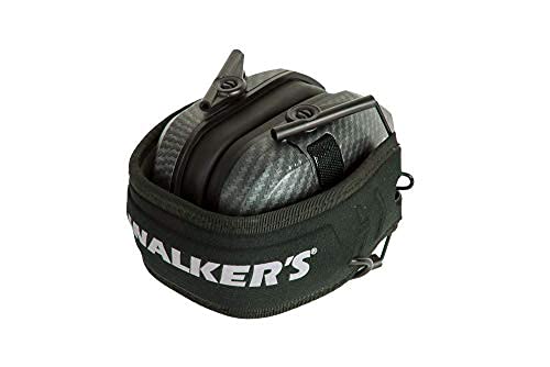 Walker's Razor Carbon earmuffs dual hi-gain microphones for natural sound amplification