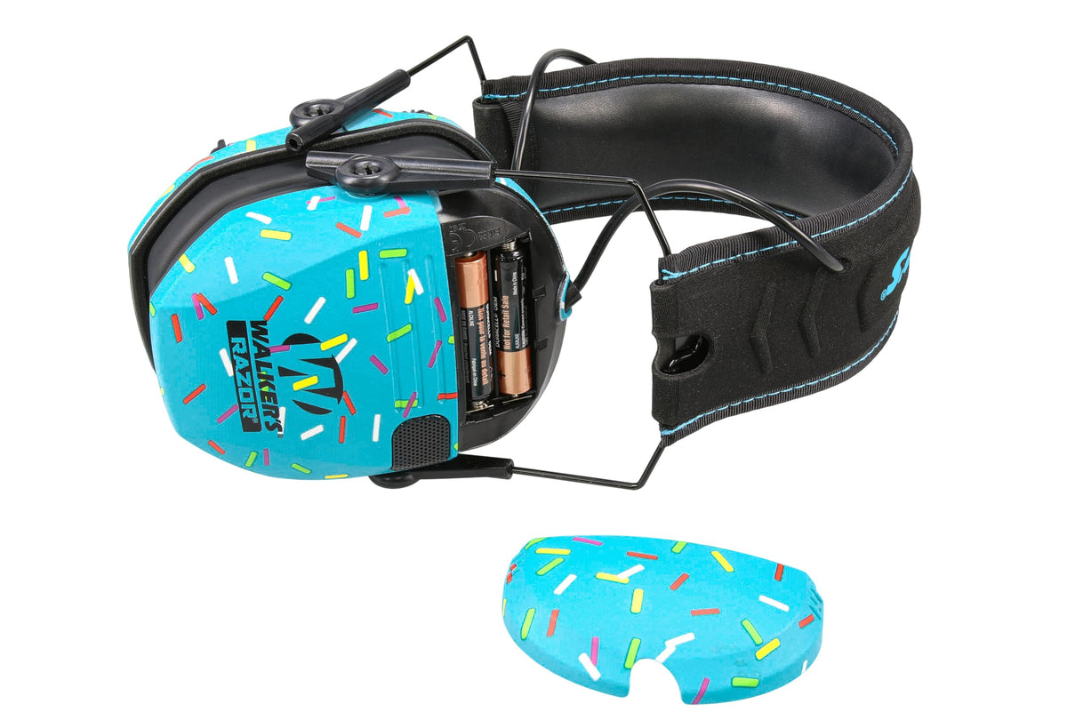 Walker's Razor Slim earmuffs side view highlighting compact design for all-day wear