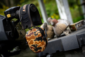 Walker's Razor Slim earmuffs with low-profile design for secure range use.