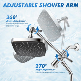 Walkinstin 10 inch vertical adjustment for personalized shower height