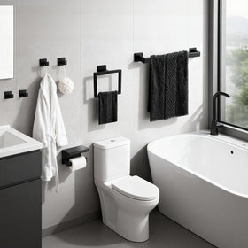 Walkinstin wall-mounted design saves counter space in bathrooms.