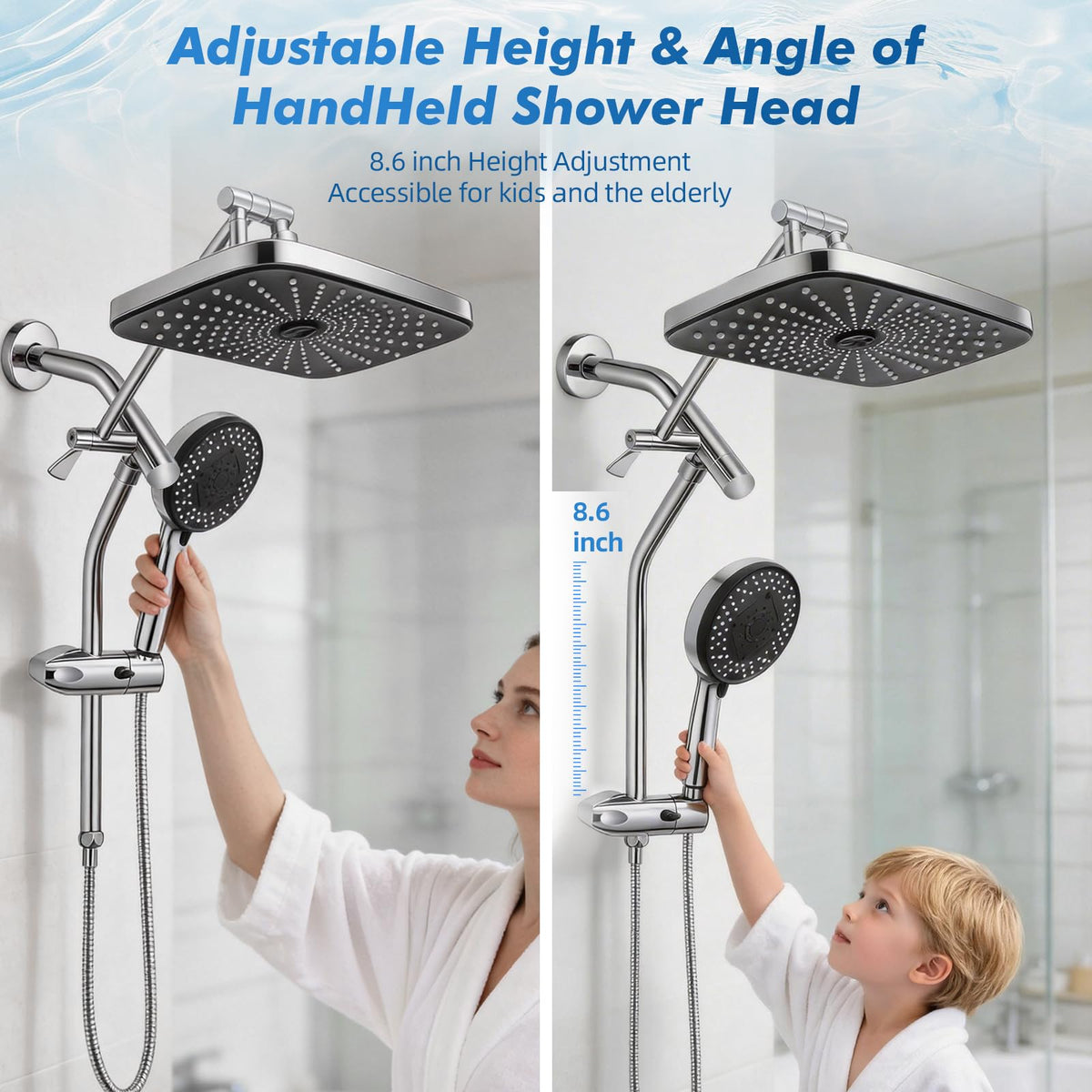 Walkinstin handheld filtered shower for softer water and gentler skin