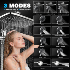 Walkinstin handheld shower with magnetic dock for precise rinsing and easy detachment