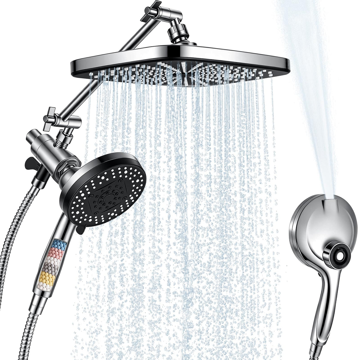 Walkinstin rainfall shower head overhead panel for full-body coverage and spa-like feel
