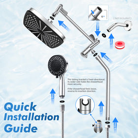 Walkinstin two in one rainfall and handheld massage for versatile showers
