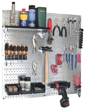 Wall Control made in USA label on galvanized panel surface