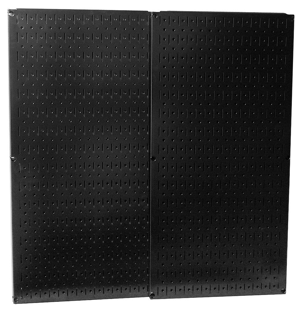 Wall Control pegboard pack shows two black metal panels ready to organize tools
