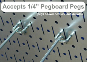 Wall Control pegboard with 9-inch shelf for easy tool access.