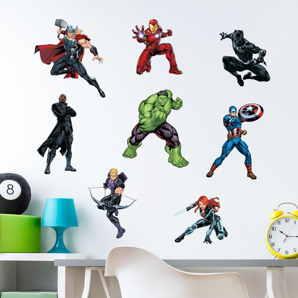 WALL PALZ Avengers Thor decal on wall showing dynamic hero artwork for kids' room