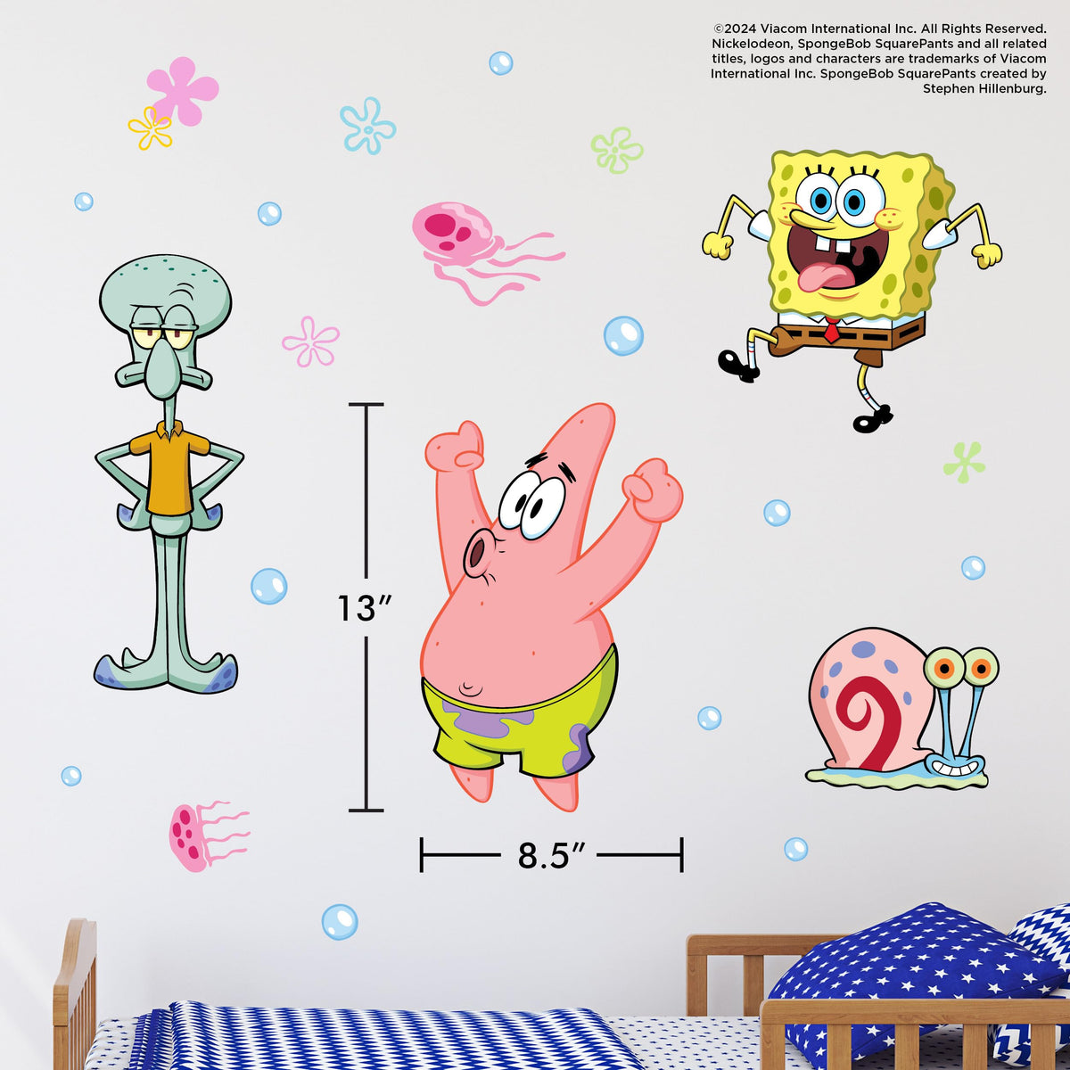 Wall Palz bubbles decal enhances depth and underwater vibe on any surface.