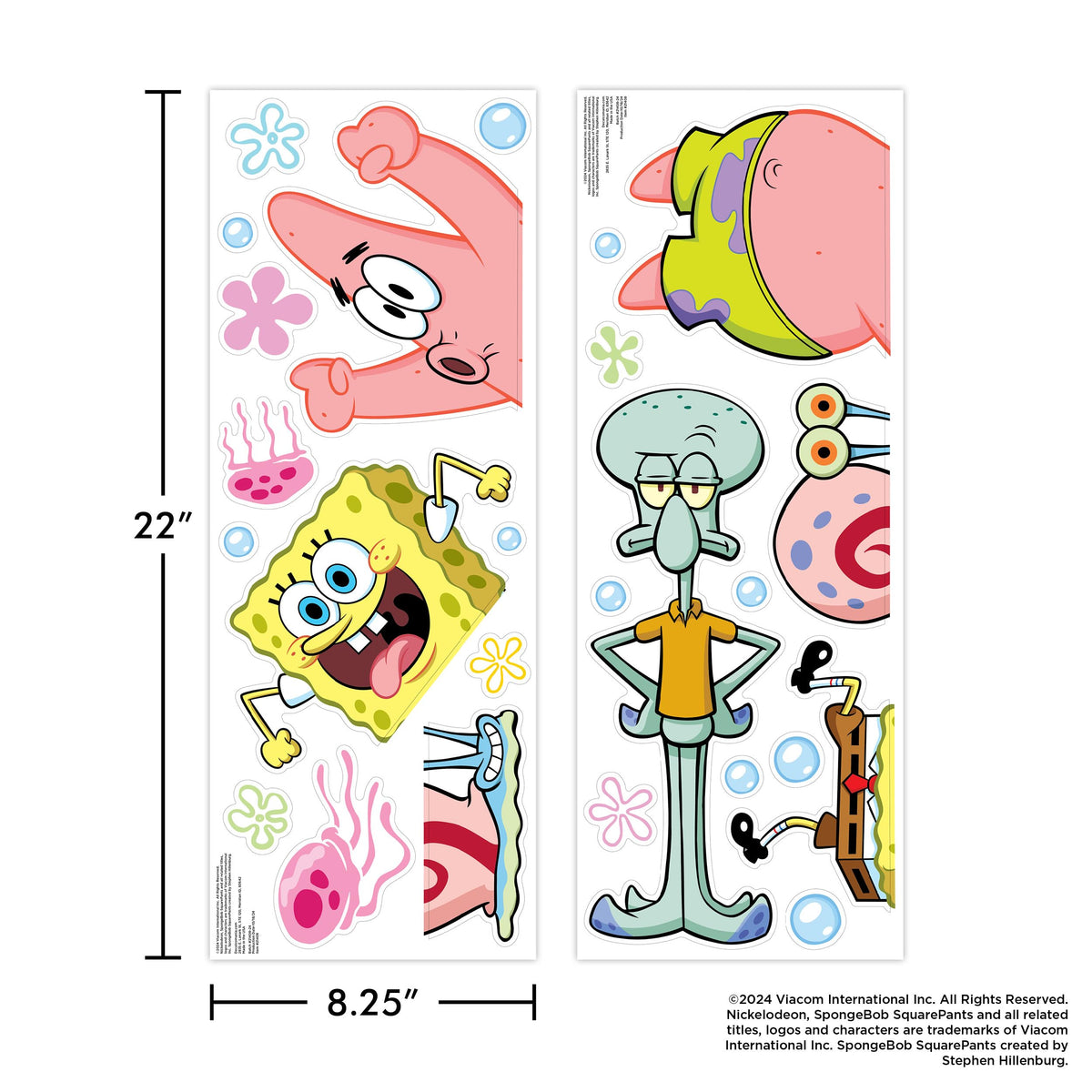 Wall Palz flowers decal adds decorative detail to complement character art.