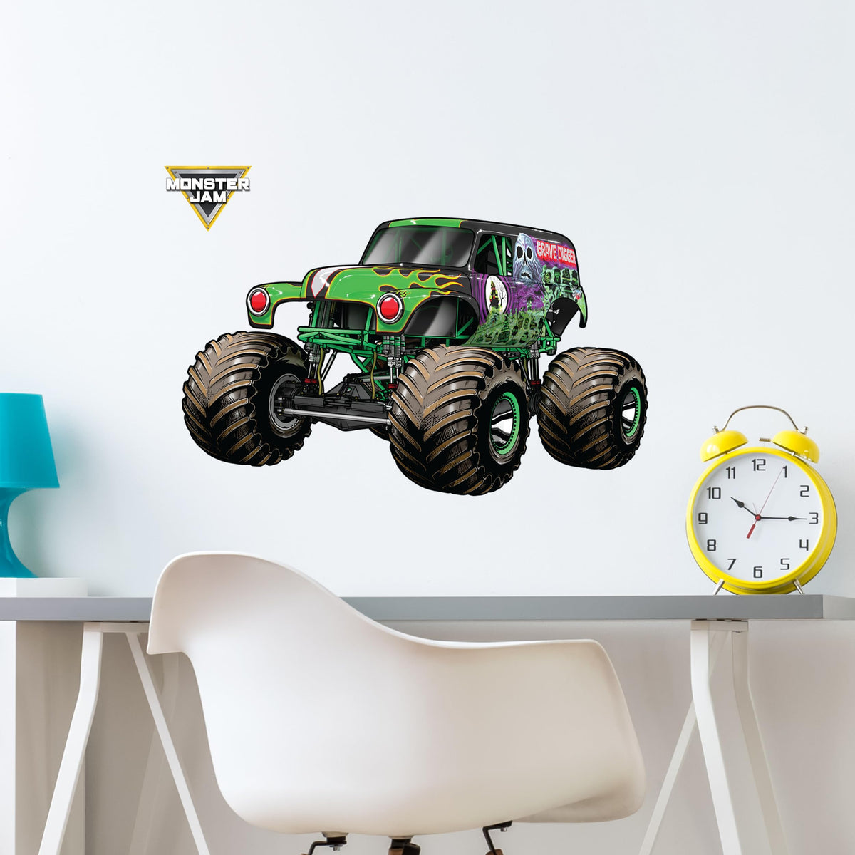 Wall Palz Grave Digger wall decal 23-inch display for bold room decor
