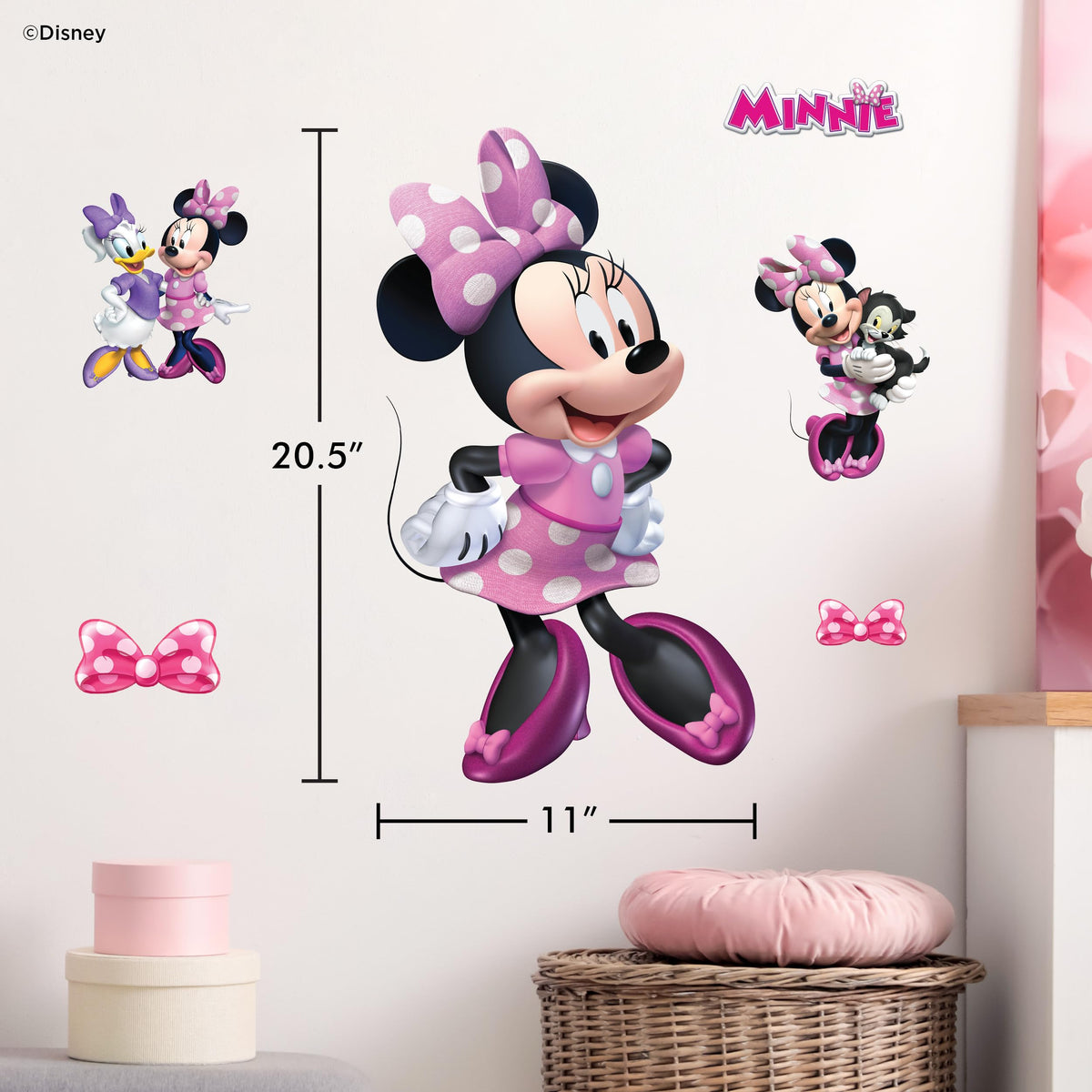 Decals repositionable on doors, mirrors, and furniture for flexible décor.