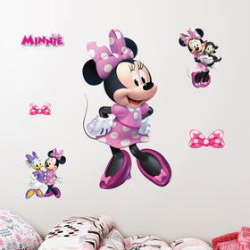 Wall Palz Minnie Mouse wall decal on wall adds timeless Disney charm.