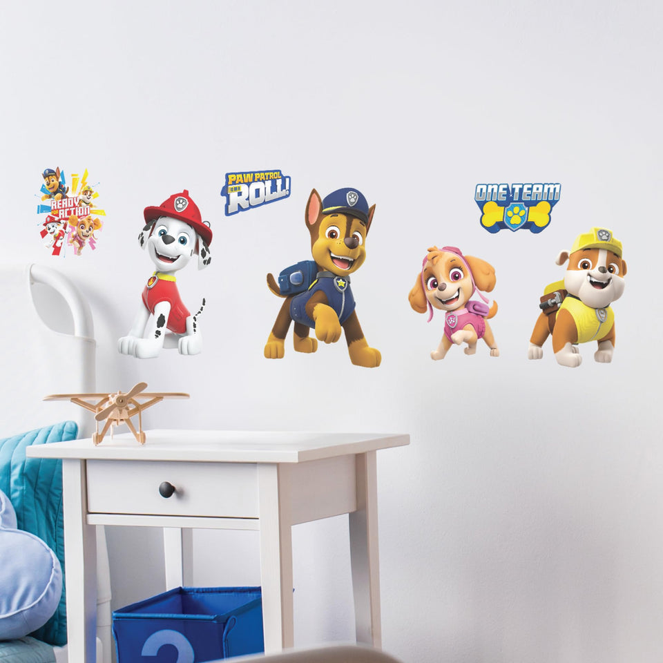 Wall Palz Paw Patrol Chase decal enhances wall decor with bold action-ready charm