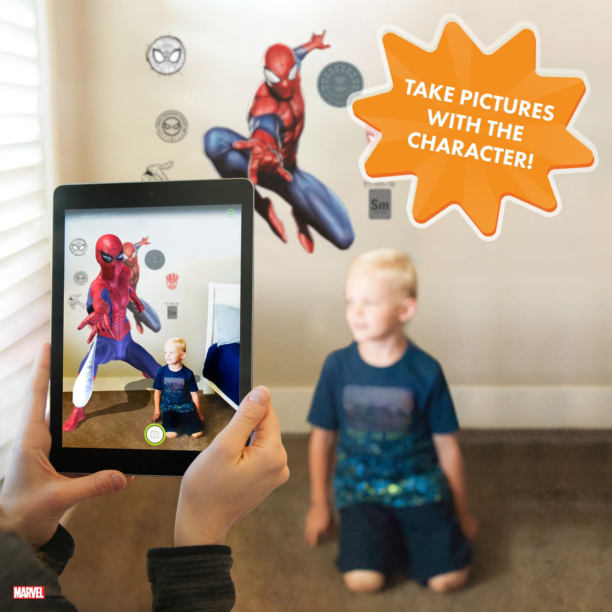 Wall Palz Spider-Man bathroom and playroom decor adds playful vibes.