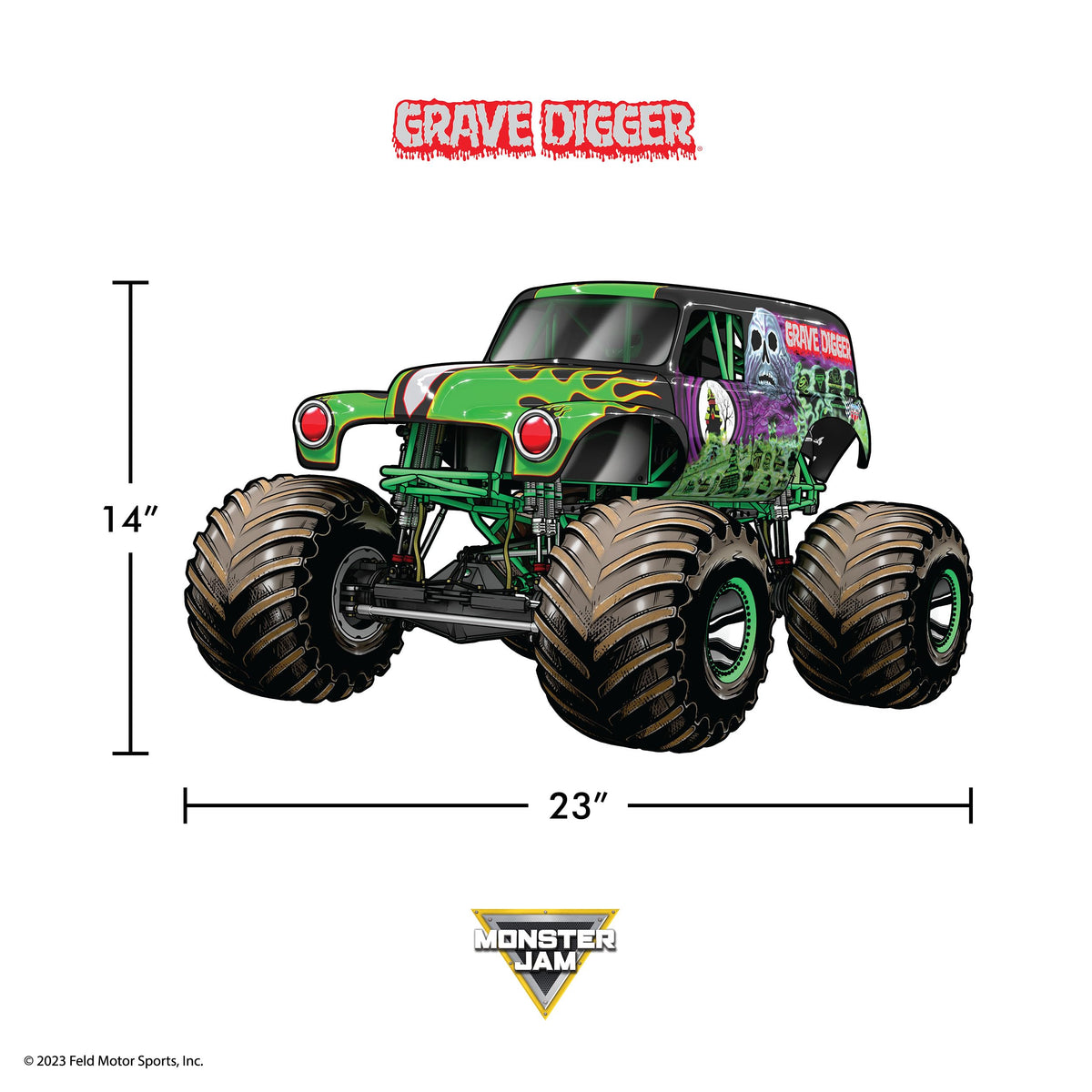 USA-made product supports licensed Monster Jam design