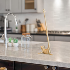 Gift-ready WallCharmers gold frog paper towel holder for animal lovers
