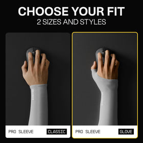 Wallhack Gaming Pro Sleeve demonstrates silicone-grip cuff keeping sleeve secure during play.