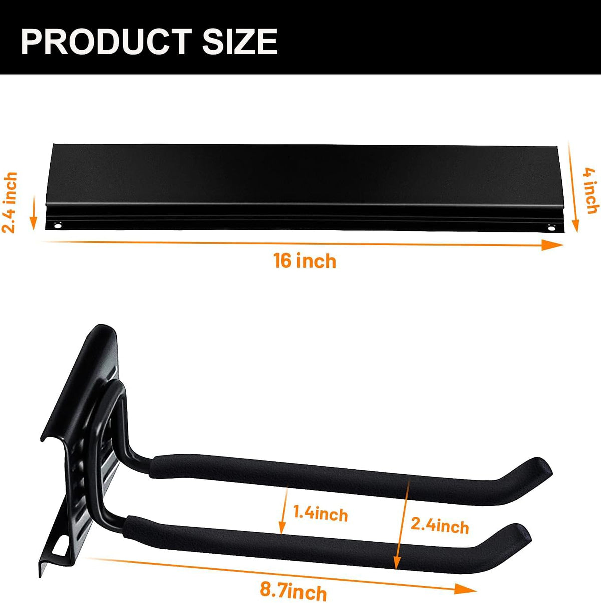 Wallmaster 12 adjustable hooks allow flexible customization for varying gear.