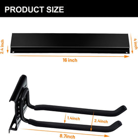 Wallmaster 12 adjustable hooks allow flexible customization for varying gear.