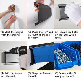 Wallmaster blue storage system keeps workshop essentials visible and accessible.
