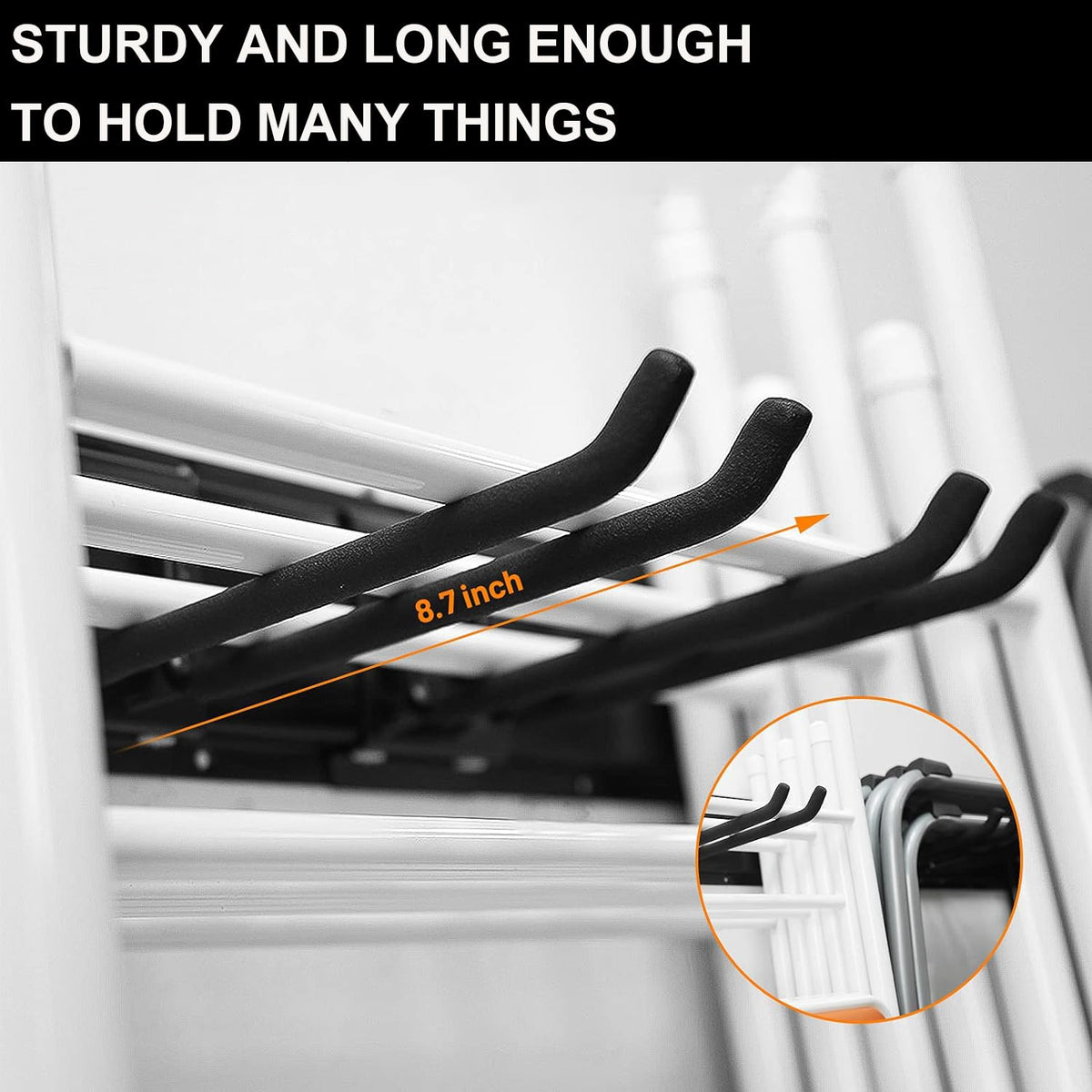 Wallmaster heavy-duty folding chair hangers support sturdy, bulky gear.