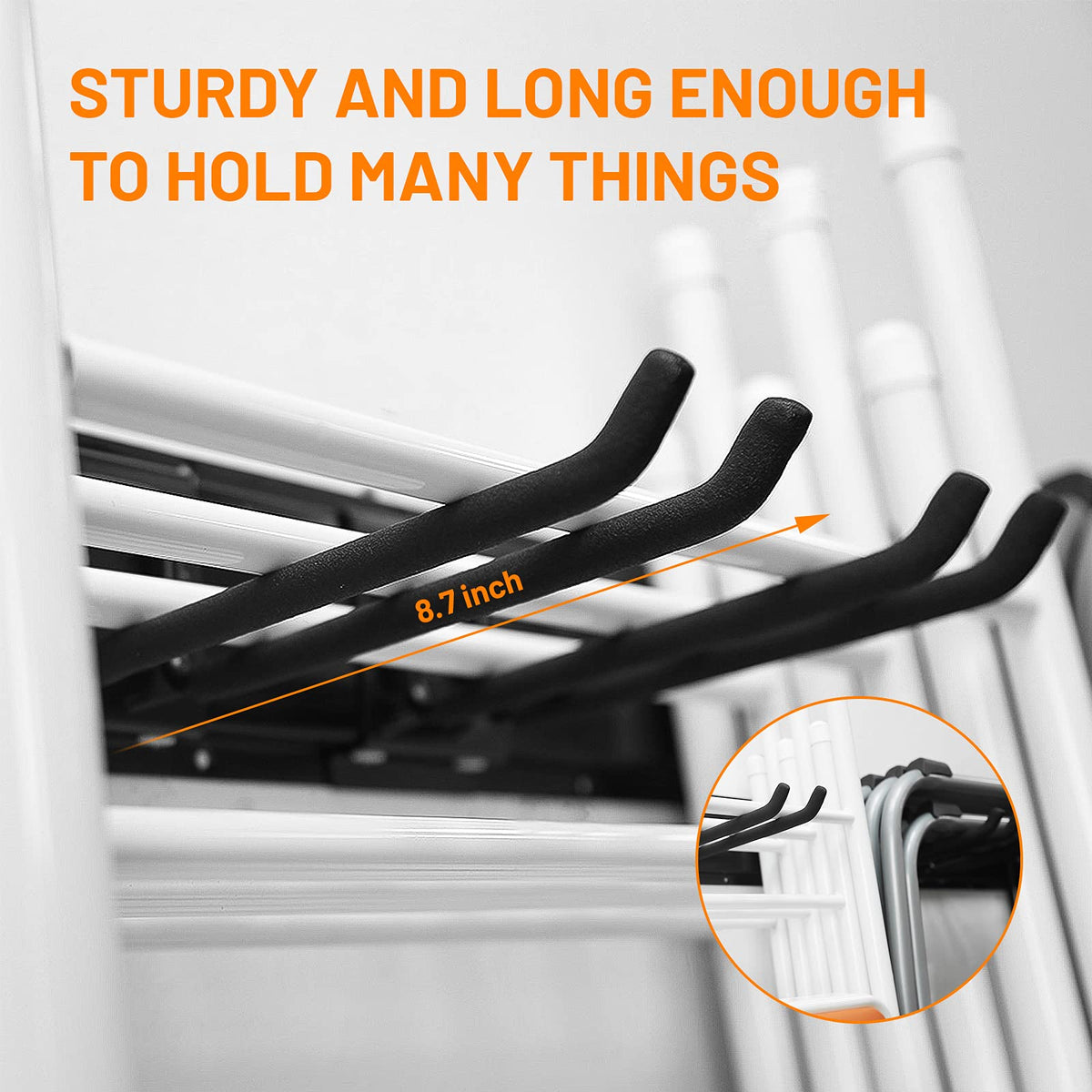 Wallmaster rail mount assembly illustrated for quick, easy wall installation.