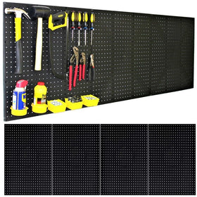WallPeg pegboard panel assembly shows a ready-to-mount 4-panel kit