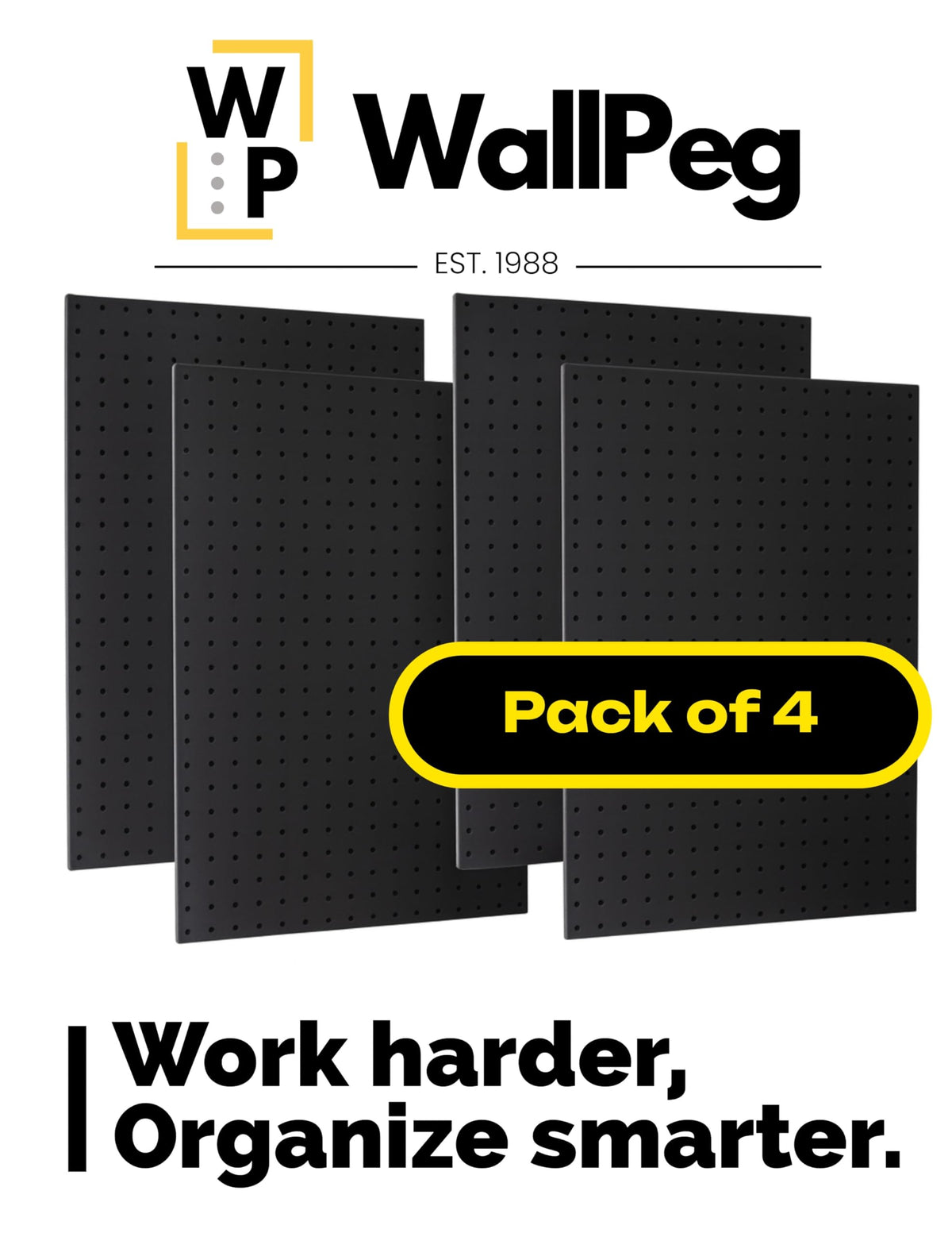 WallPeg panels mounted side by side create a large organized workspace