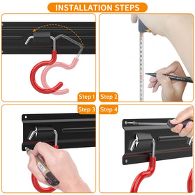 WALMANN 16-hook tool storage demonstrates versatile wall mounting.