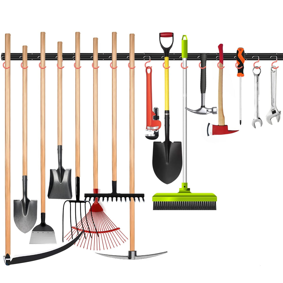 WALMANN all-metal wall-mount organizer showing a neat, organized tool wall for clutter-free space.