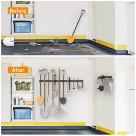 WALMANN durable metal hooks with rubber coating prevent scratches on tools.