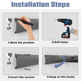 WALMANN easy-installation tracks align with standard 16-inch studs