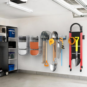 WALMANN eight 11-inch heavy-duty hooks hold multiple tools in one rack
