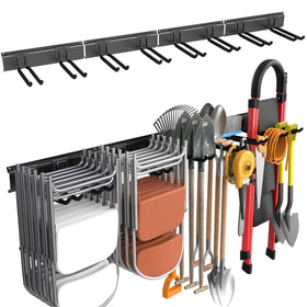 WALMANN wall-mounted tool organizer showing compact garage storage for clutter-free space